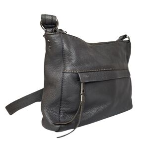 The Sak Leather Crossbody Bag With Adjustable Straps Gray Women Shoulder Bag